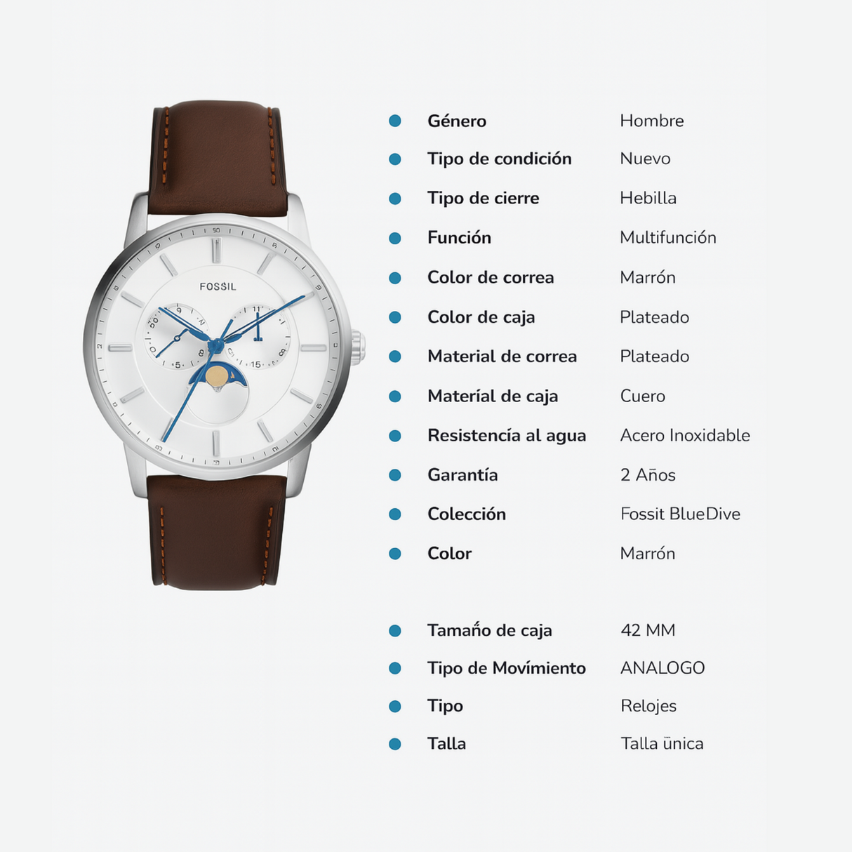 RELOJ ANALOGICO HOMBRE FS5905 FOSSIL	MARRON CASUAL 1031019