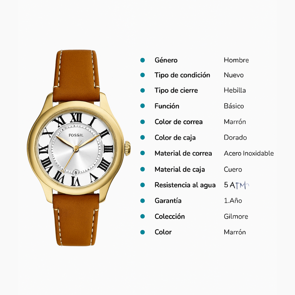 RELOJ ANALOGICO MUJER ES5397 FOSSIL MARRON CASUAL 1031016