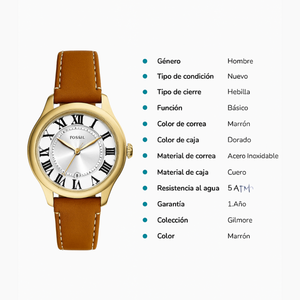 RELOJ ANALOGICO MUJER ES5397 FOSSIL MARRON CASUAL 1031016