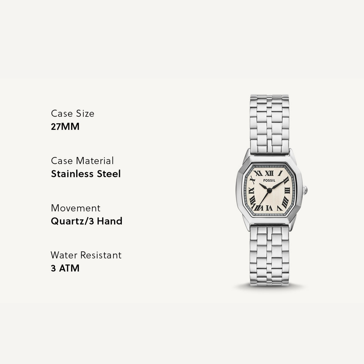 RELOJ ANALOGICO MUJER ES5363 FOSSIL PLATEADO CASUAL 1031013