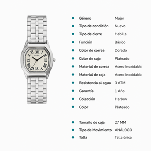 RELOJ ANALOGICO MUJER ES5363 FOSSIL PLATEADO CASUAL 1031013