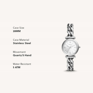 RELOJ ANALOGICO MUJER ES5331 FOSSIL PLATEADO CASUAL 1031012