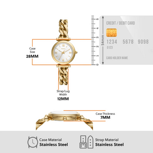 RELOJ ANALOGICO MUJER ES5329 FOSSIL DORADO CASUAL 1031011
