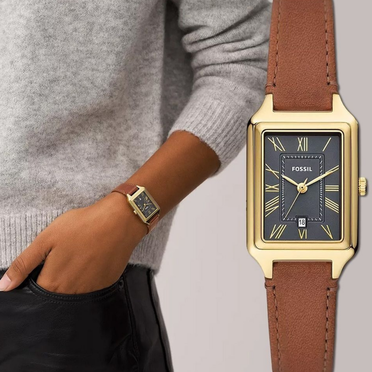 RELOJ ANALOGICO MUJER ES5303 FOSSIL MARRON CASUAL 1031010
