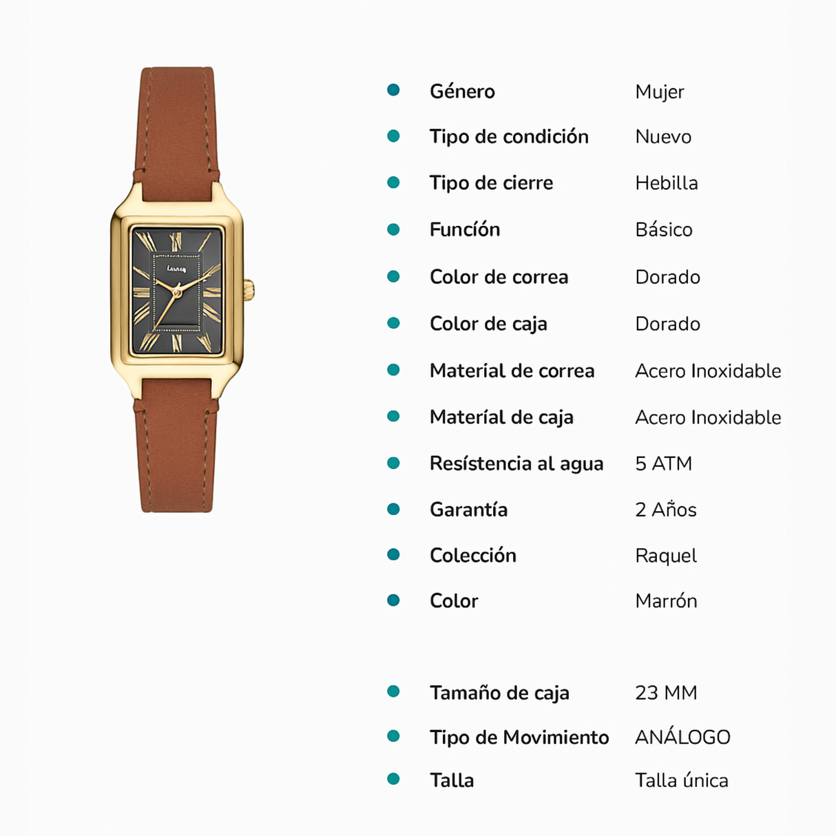 RELOJ ANALOGICO MUJER ES5303 FOSSIL MARRON CASUAL 1031010