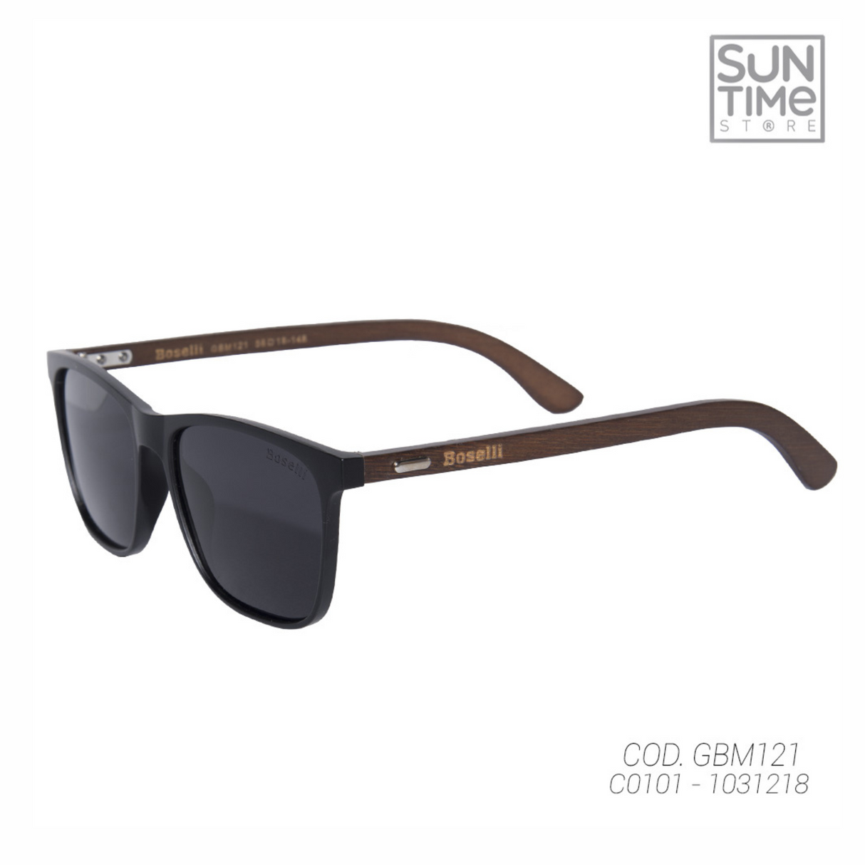 LENTES DE SOL POLARIZADO UNISEX GBM121 BOSELLI NEGRO CASUAL 1031218