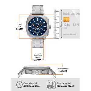 RELOJ ANALOGICO HOMBRE FS6096 FOSSIL	PLATEADO CLASICO 1031029