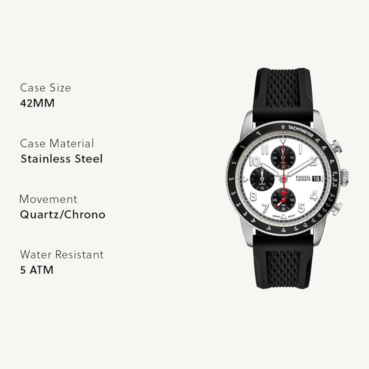 RELOJ ANALOGICO HOMBRE FS6087 FOSSIL	NEGRO CASUAL 1031028