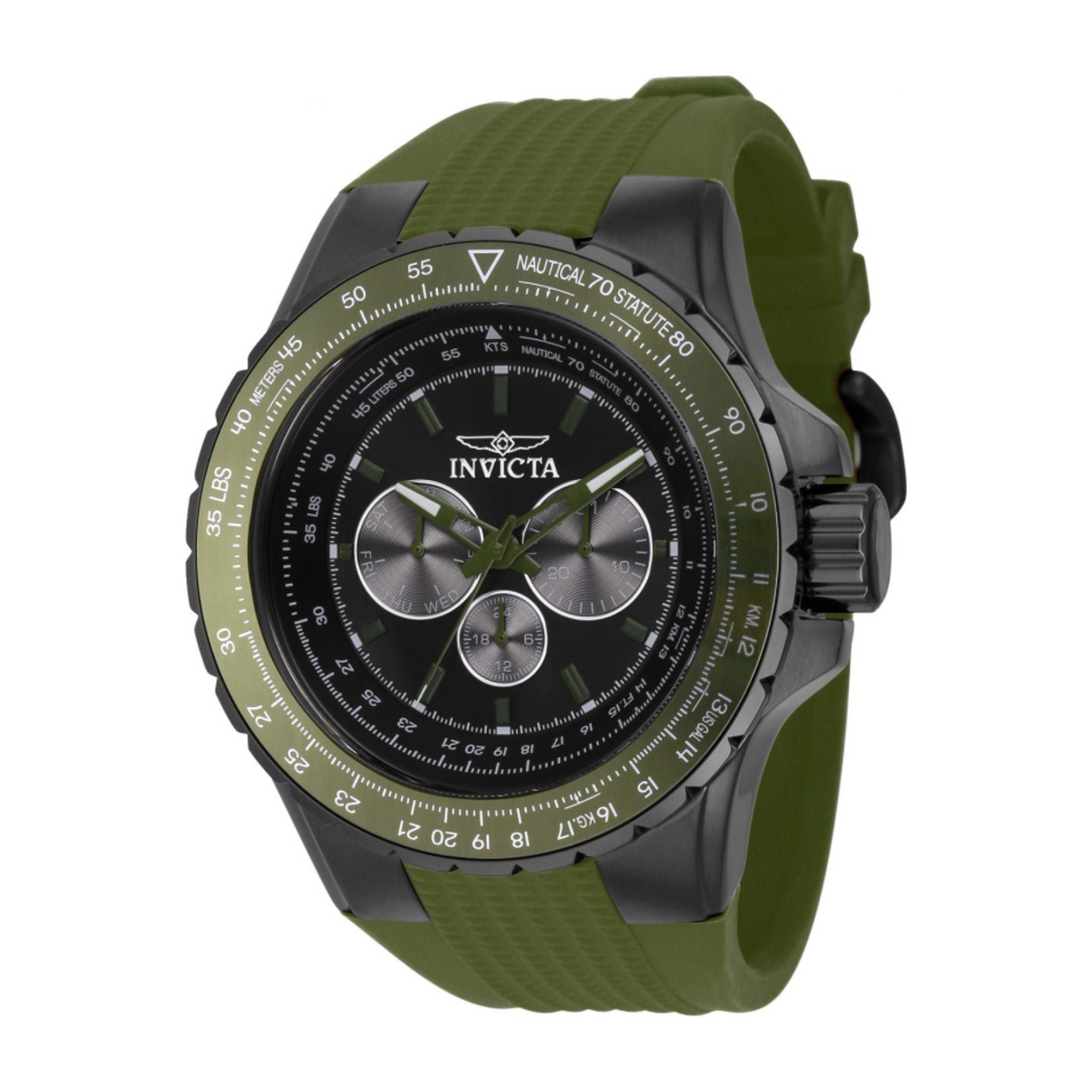 RELOJ ANALOGICO HOMBRE 39302 INVICTA AVIATOR	VERDE SPORT
