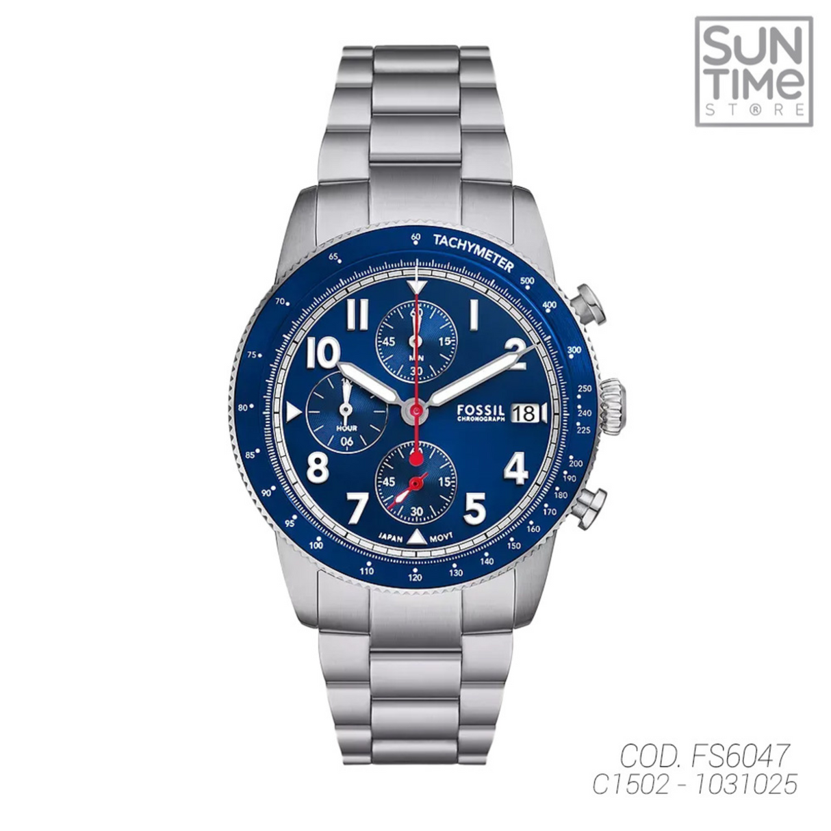 RELOJ ANALOGICO HOMBRE FS6047 FOSSIL	PLATEADO CLASICO 1031025