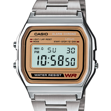 RELOJ DIGITAL UNISEX A158WEA-9CF CASIO PLATEADO CLASICO 1030121
