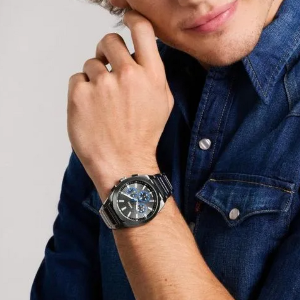 RELOJ ANALOGICO HOMBRE FS6107 FOSSIL PLATEADO CLASICO 1031030