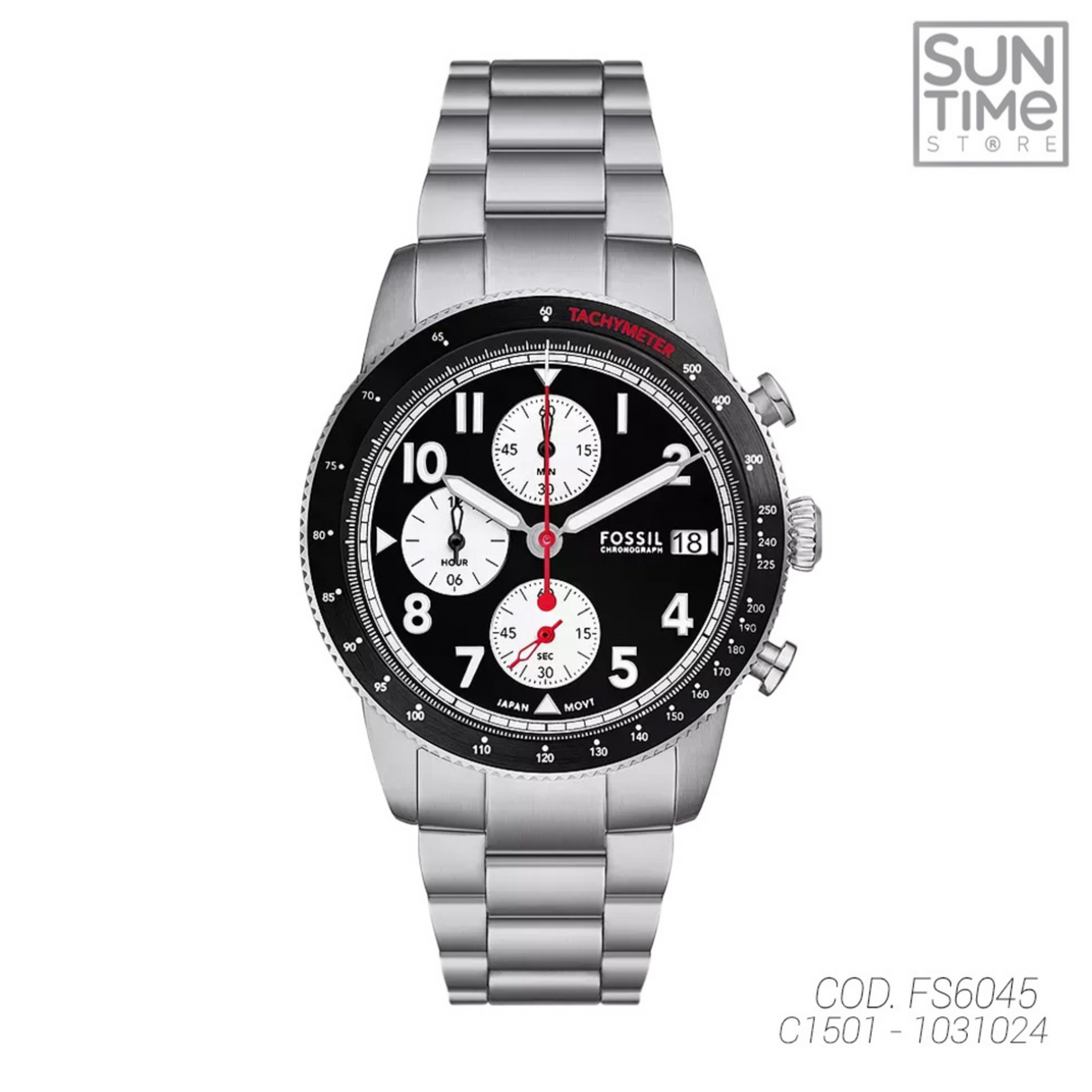 RELOJ ANALOGICO HOMBRE FS6045 FOSSIL	PLATEADO CLASICO 1031024