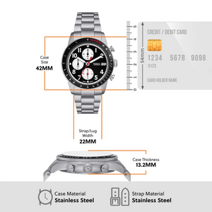 RELOJ ANALOGICO HOMBRE FS6045 FOSSIL	PLATEADO CLASICO 1031024