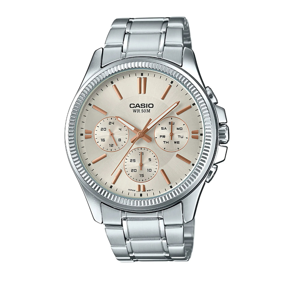 RELOJ  HOMBRE MTP-1375D-7A2 CASIO	PLOMO CLASICO CASIO