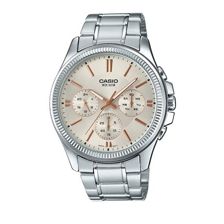 RELOJ  HOMBRE MTP-1375D-7A2 CASIO	PLOMO CLASICO CASIO