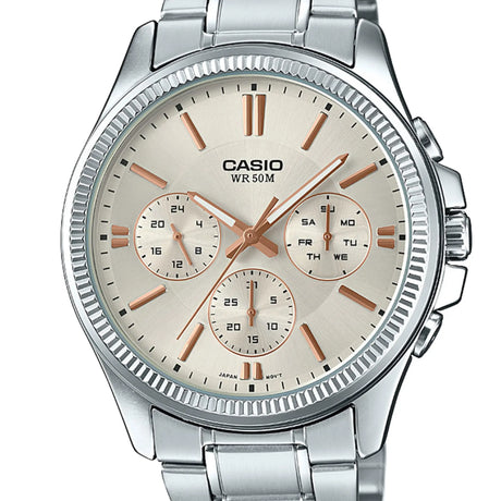 RELOJ  HOMBRE MTP-1375D-7A2 CASIO	PLOMO CLASICO CASIO