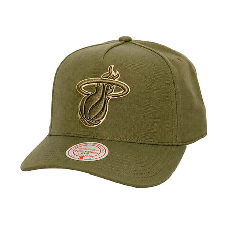 GORRA MITCHELL & NESS NBA-MIAMI HEAT HP12962-MHEOLIV MITCHELL AND NESS