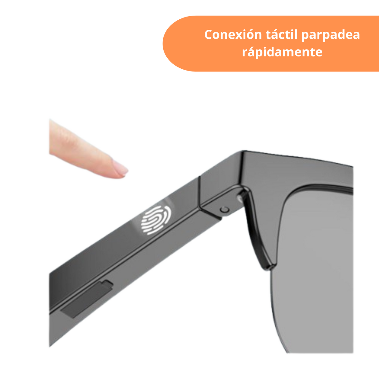 SMART GLASSES BLUETOOTH 5.3 LENTES DE SOL INTELIGENTE UV400 UNISEX F-06 SMART TIME