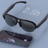 SMART GLASSES BLUETOOTH 5.3 LENTES DE SOL INTELIGENTE UV400 UNISEX F-08 SMART TIME