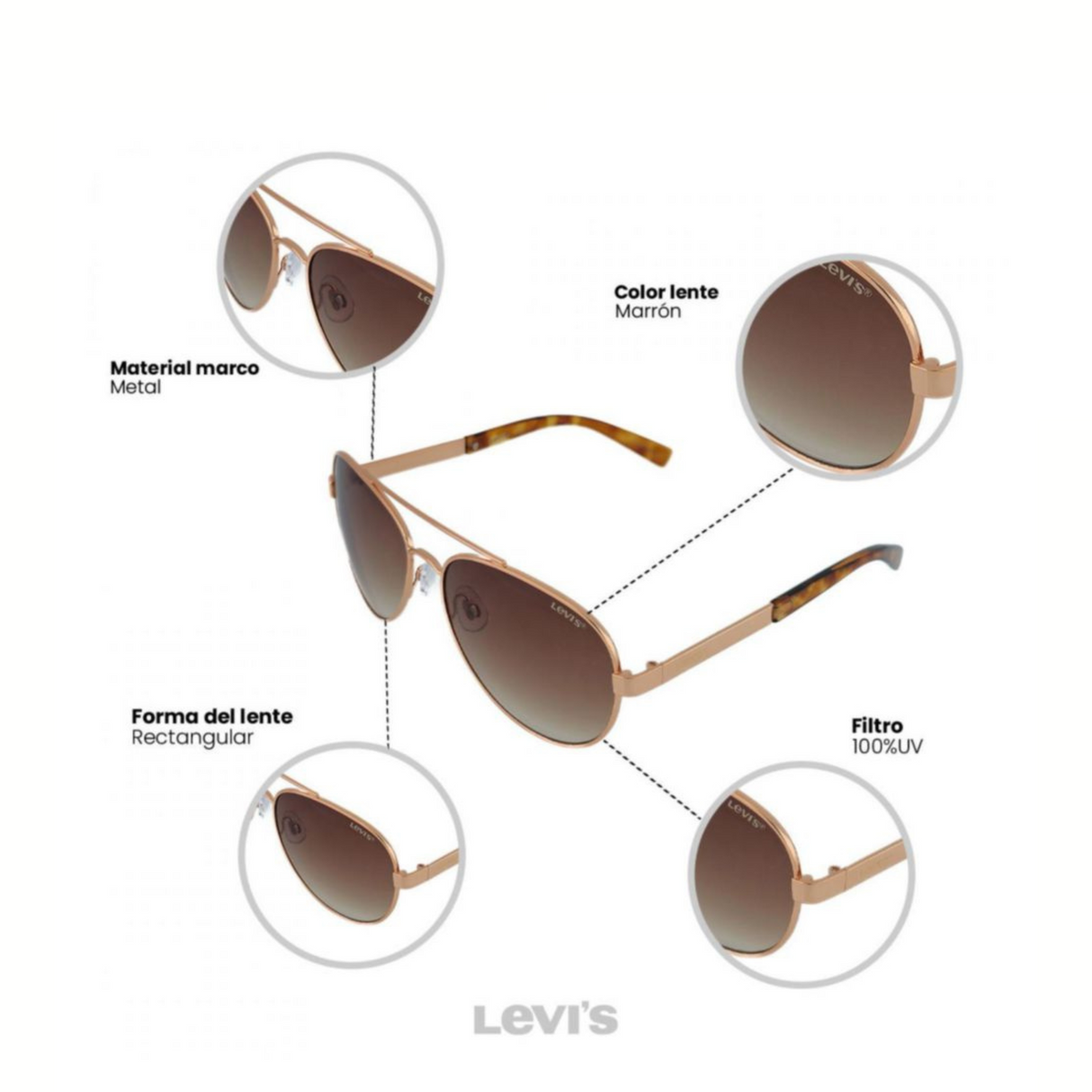 LENTES DE SOL UV400 MUJER X13040 LEVIS