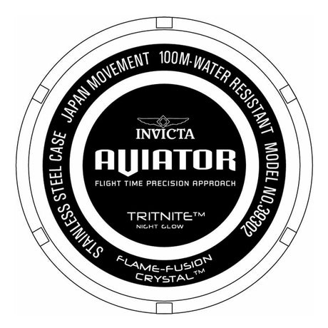 RELOJ ANALOGICO HOMBRE 39302 INVICTA AVIATOR	VERDE SPORT INVICTA