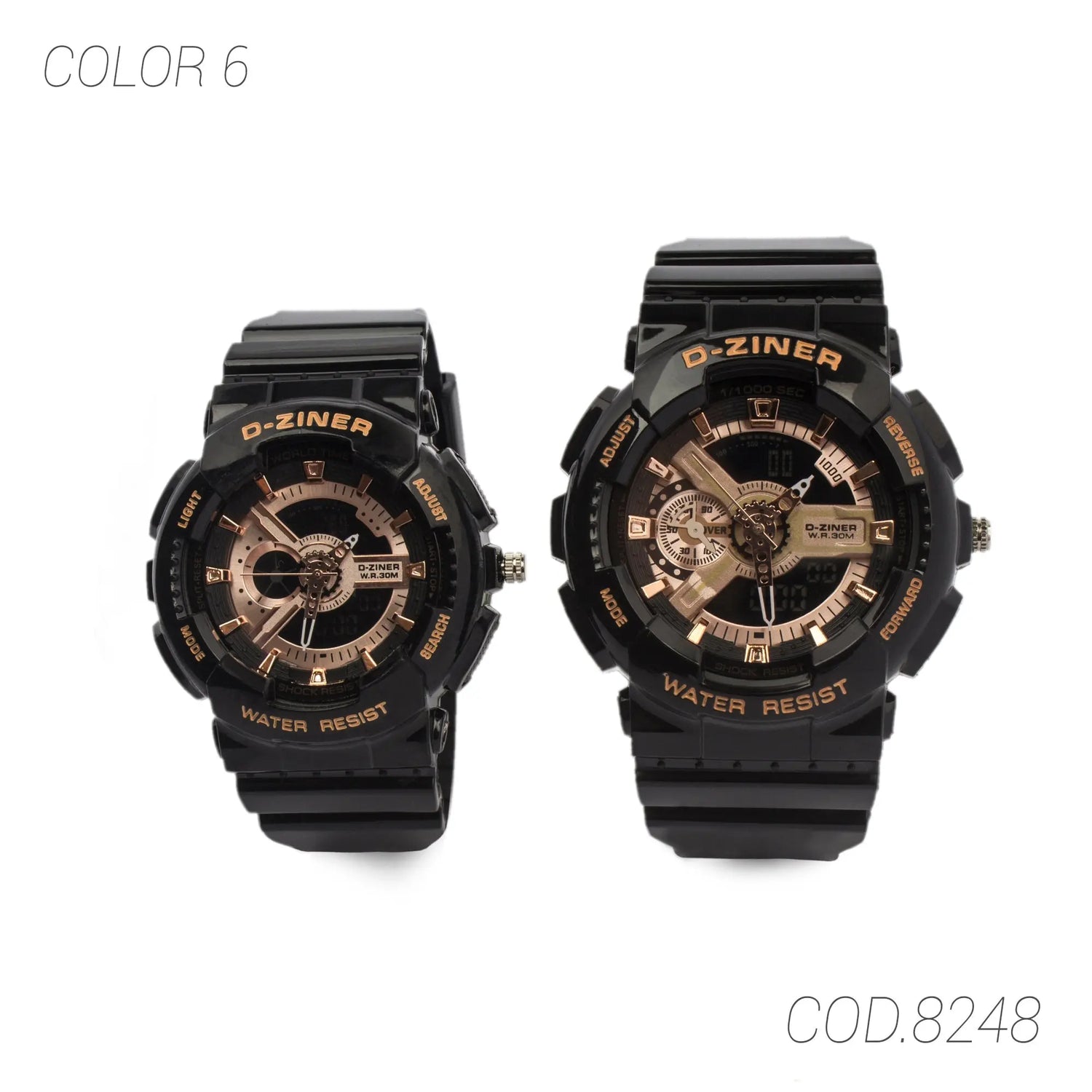 RELOJ DZINER 8249 RESISTENTE PARA PAREJA SUNTIME