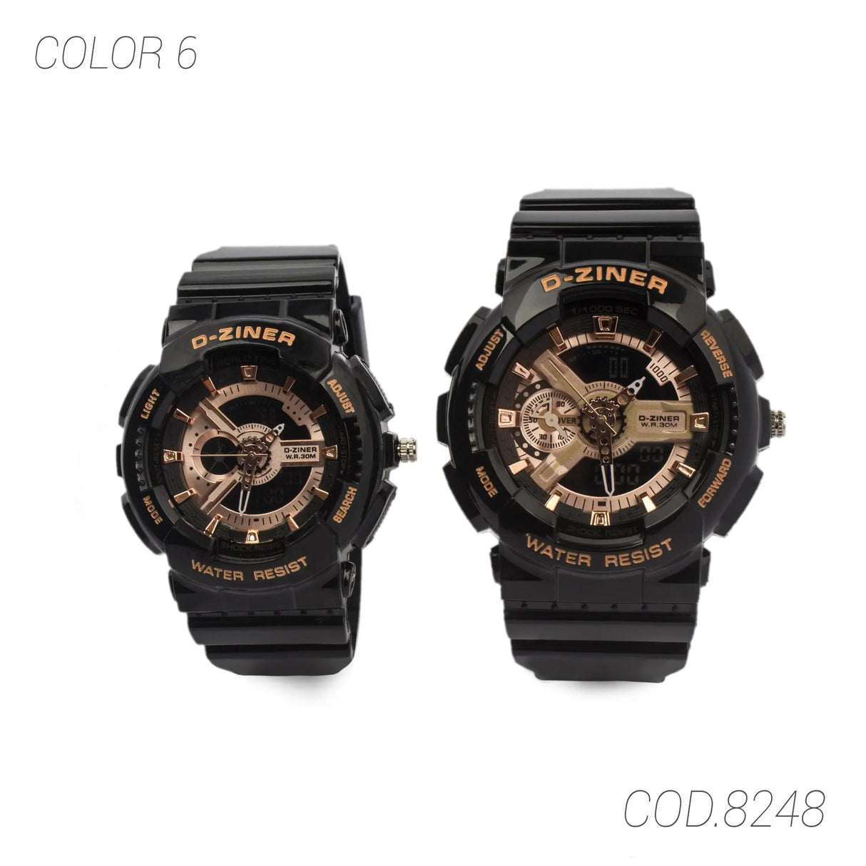 RELOJ DZINER 8249 RESISTENTE PARA PAREJA SUNTIME