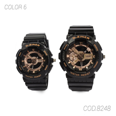 RELOJ DZINER 8249 RESISTENTE PARA PAREJA SUNTIME