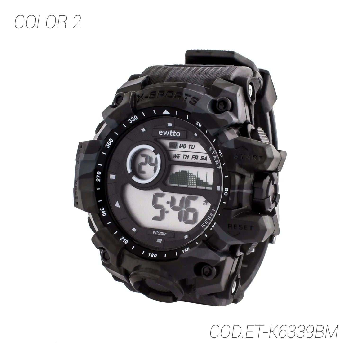 Ewtto RELOJ DEPORTIVO ACUÁTICO ET-K6339BM - SUNTIMESTORE.COM