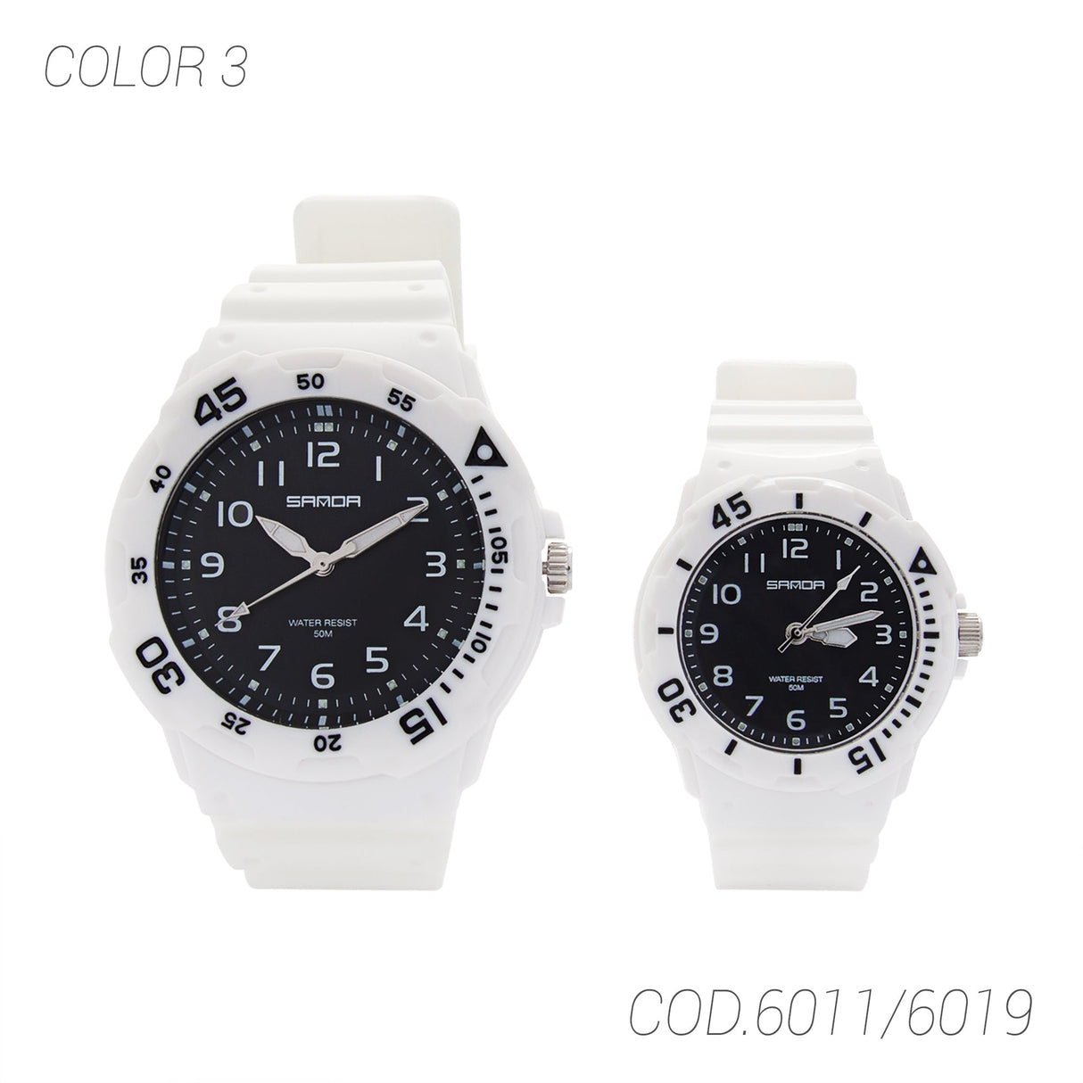 RELOJ SANDA 6011/6019 ACUATICO PARA PAREJA