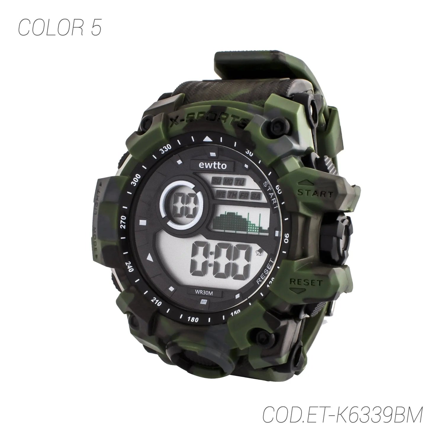 RELOJ RESISTENTE HOMBRE ET-K6339BM EWTTO EWTTO